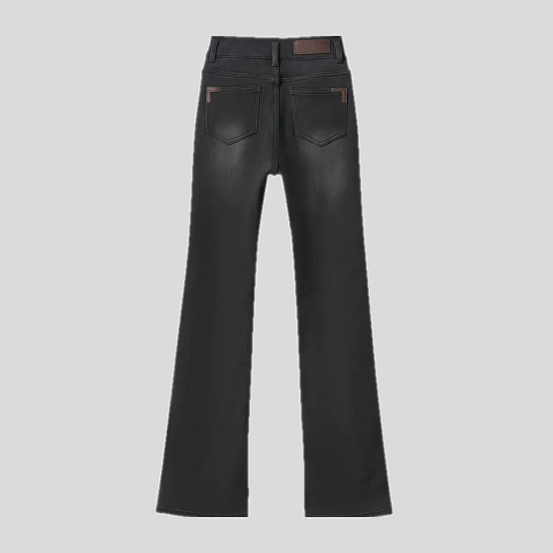 Insulated bootcut and tight women's jeans