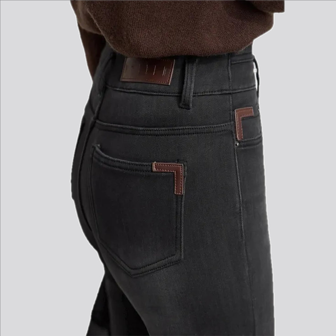 Insulated bootcut and tight women's jeans