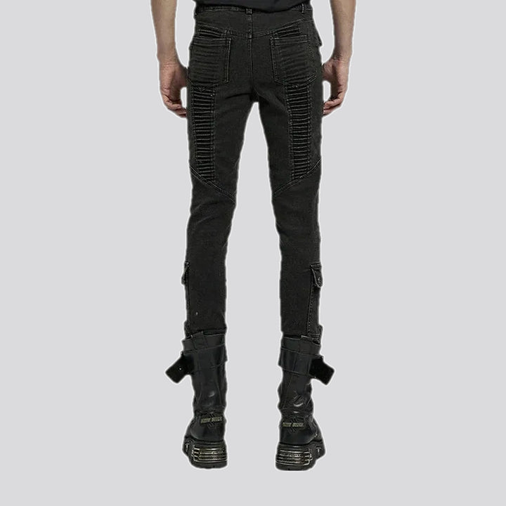 Fashionable mid-rise vintage men's jeans