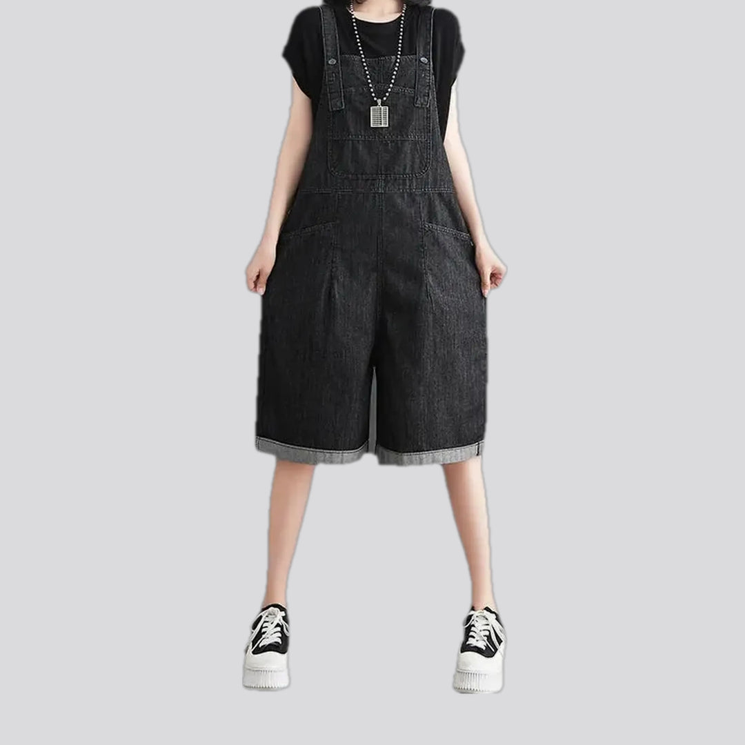 Street Style Baggy-fit Women's Denim Overall | Jeans4you.shop