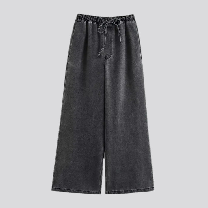 Elastic Waistband Fashion Women's Denim Culottes | Jeans4you.shop