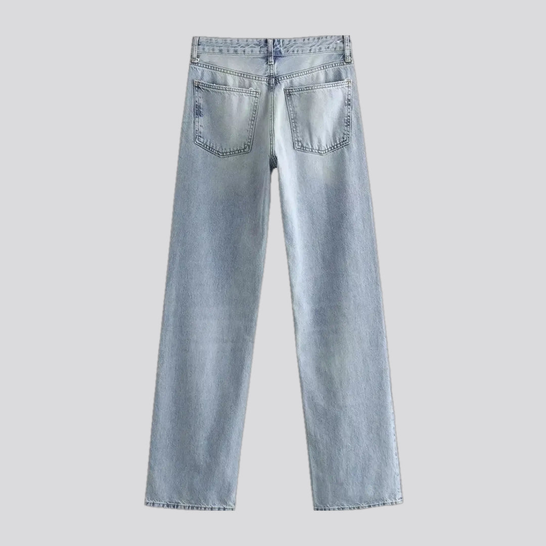 Faded casual jeans for women