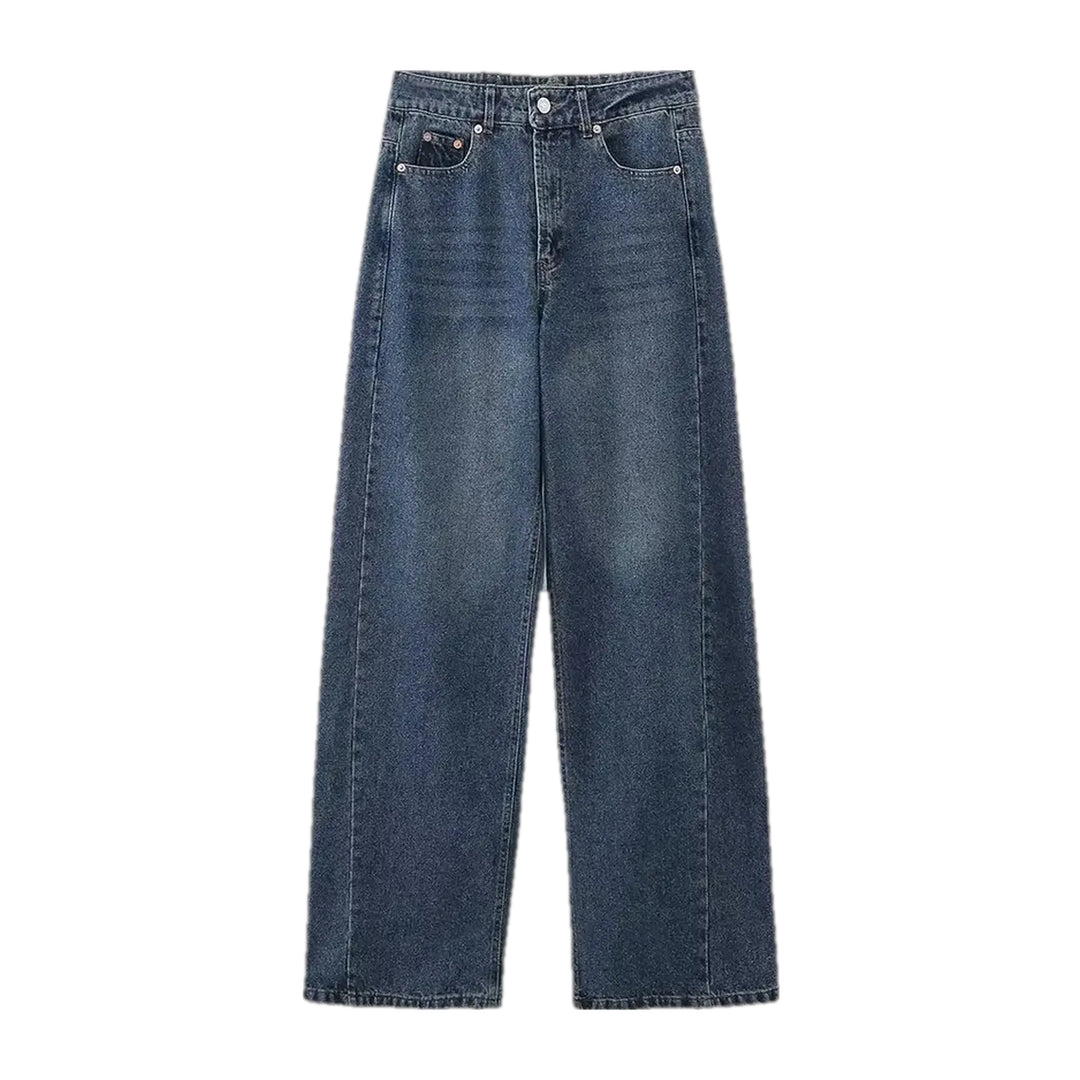 Wide Fit Mid Rise 90s Women's Jeans - Blue