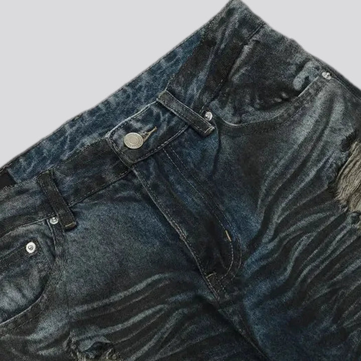 Fashionable mid rise baggy jeans for men