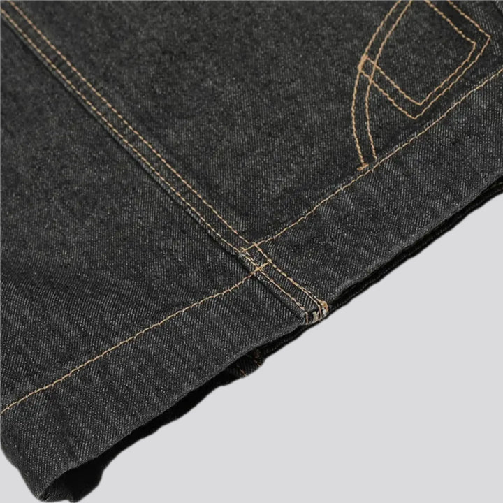 Medium rise barrel shape baggy-fit men's jeans