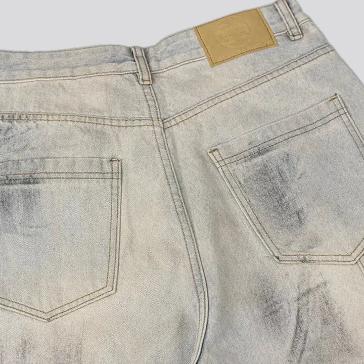 Ripped baggy fit jeans for men