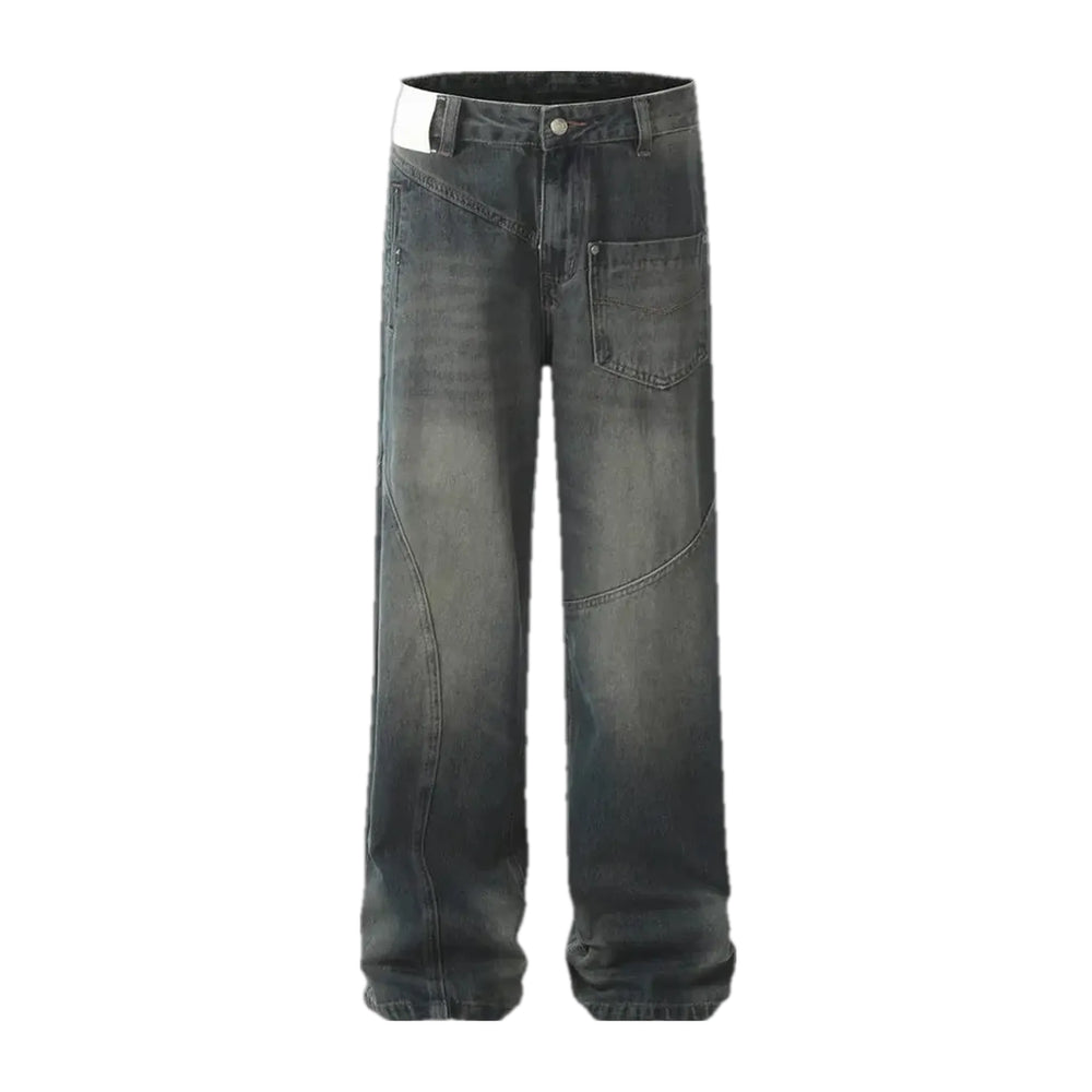 Boho Fashion Retro Men's Jeans - Grey