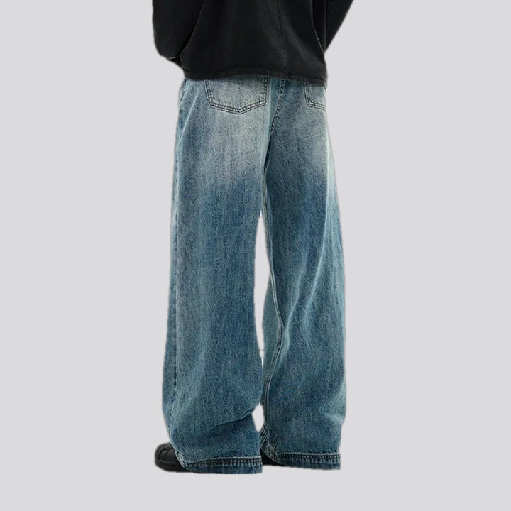 Boho baggy fashion men's jeans