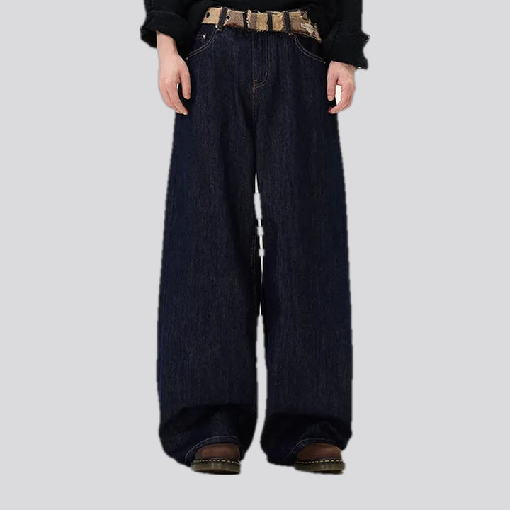 Dark mid rise men's jeans