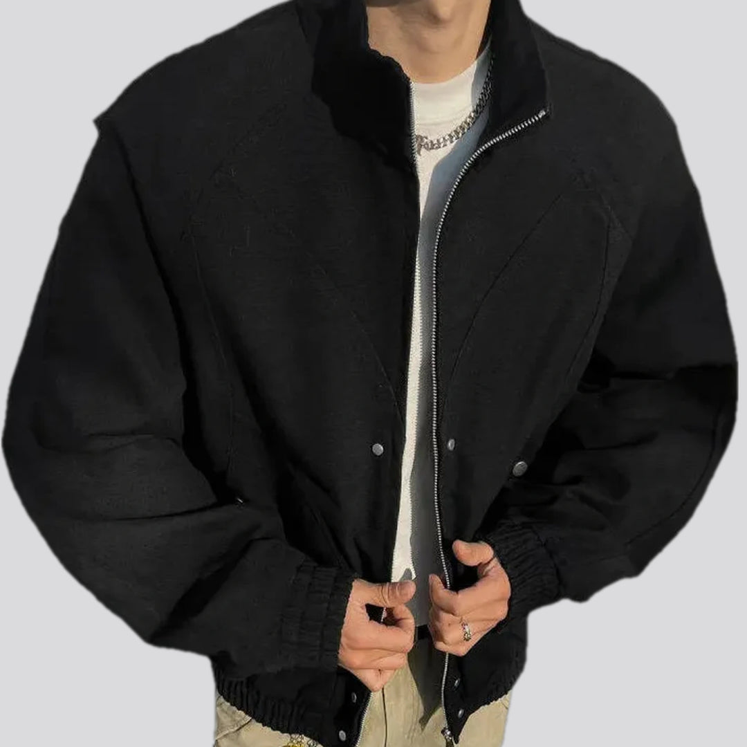 Monochrome men's jean bomber jacket