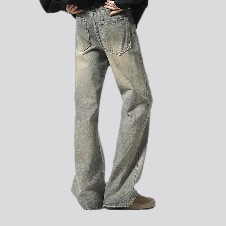 Stonewashed fashion street jeans for men