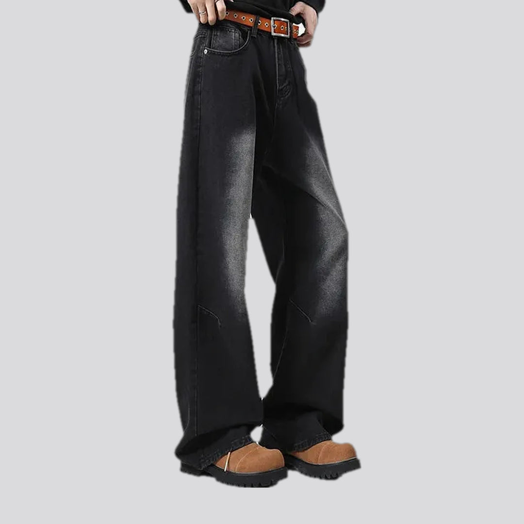 Retro faded light fashion men's jeans