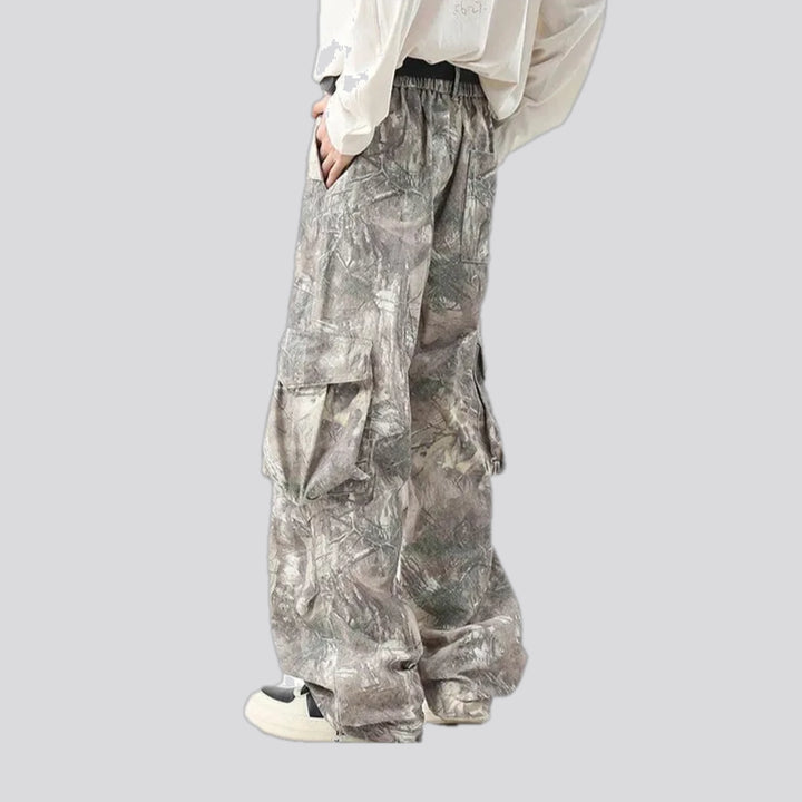 Camouflage denim pants for men