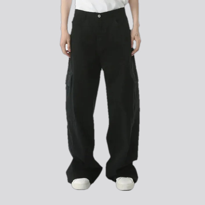 Baggy cargo high rise men's jean pants