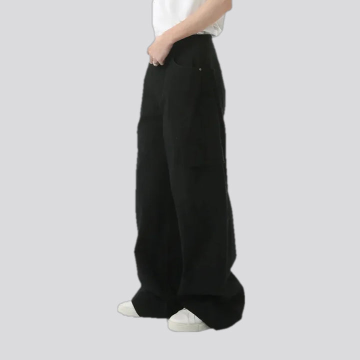 Baggy cargo high rise men's jean pants