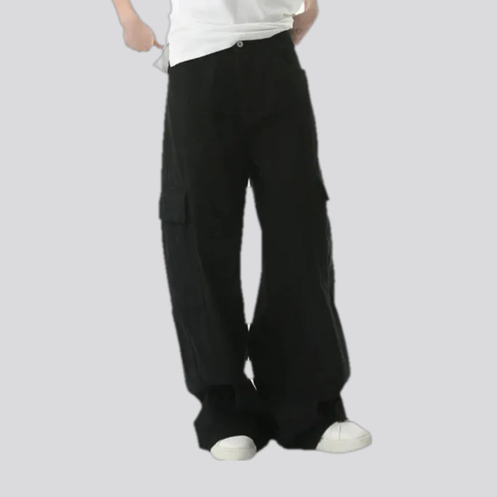 Baggy cargo high rise men's jean pants