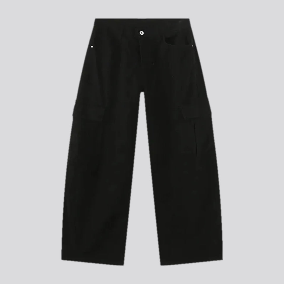 Baggy cargo high rise men's jean pants