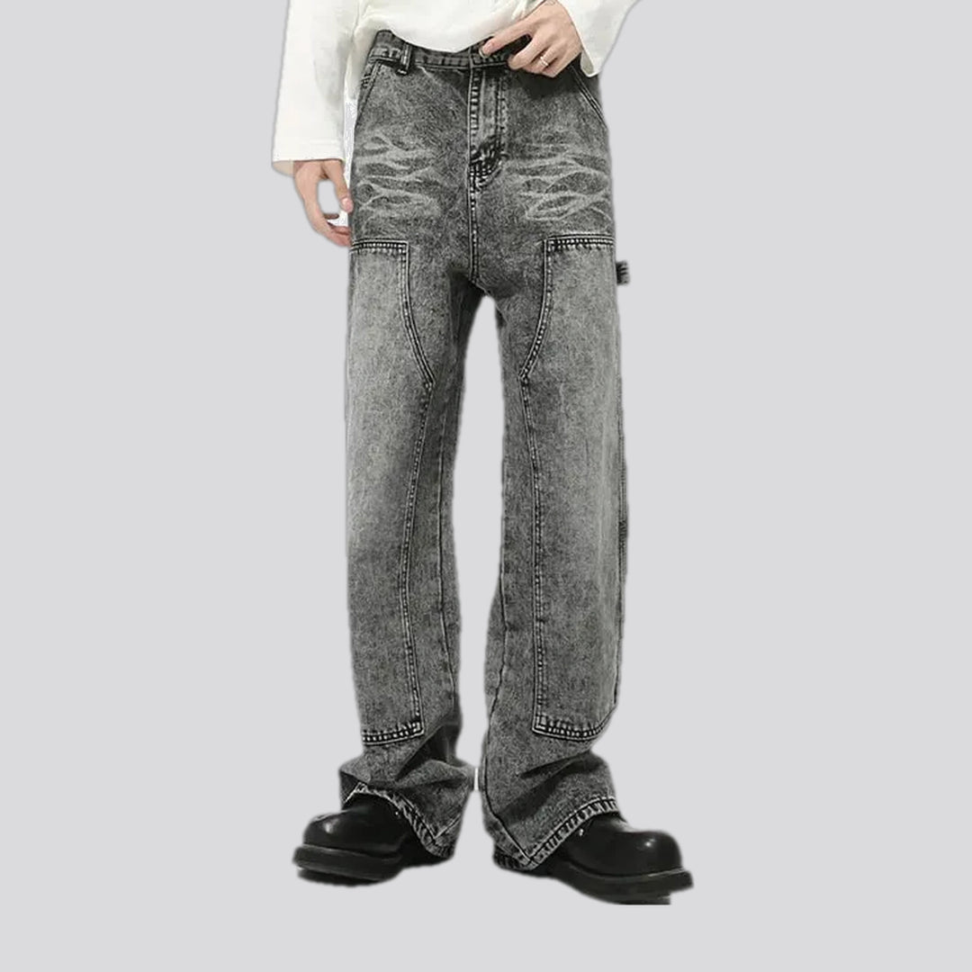 Fashion grunge wide fit men's jeans