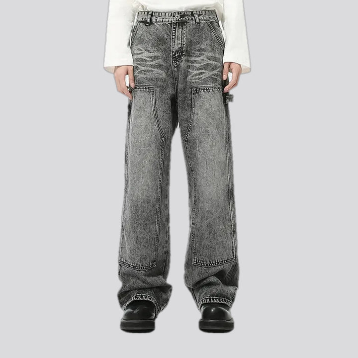 Fashion grunge wide fit men's jeans