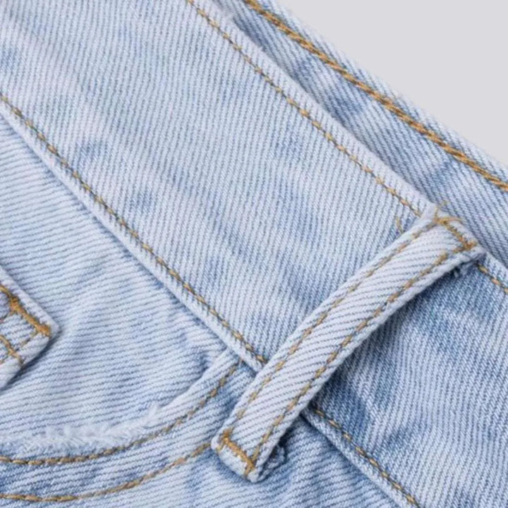 Grunge women's distressed jeans