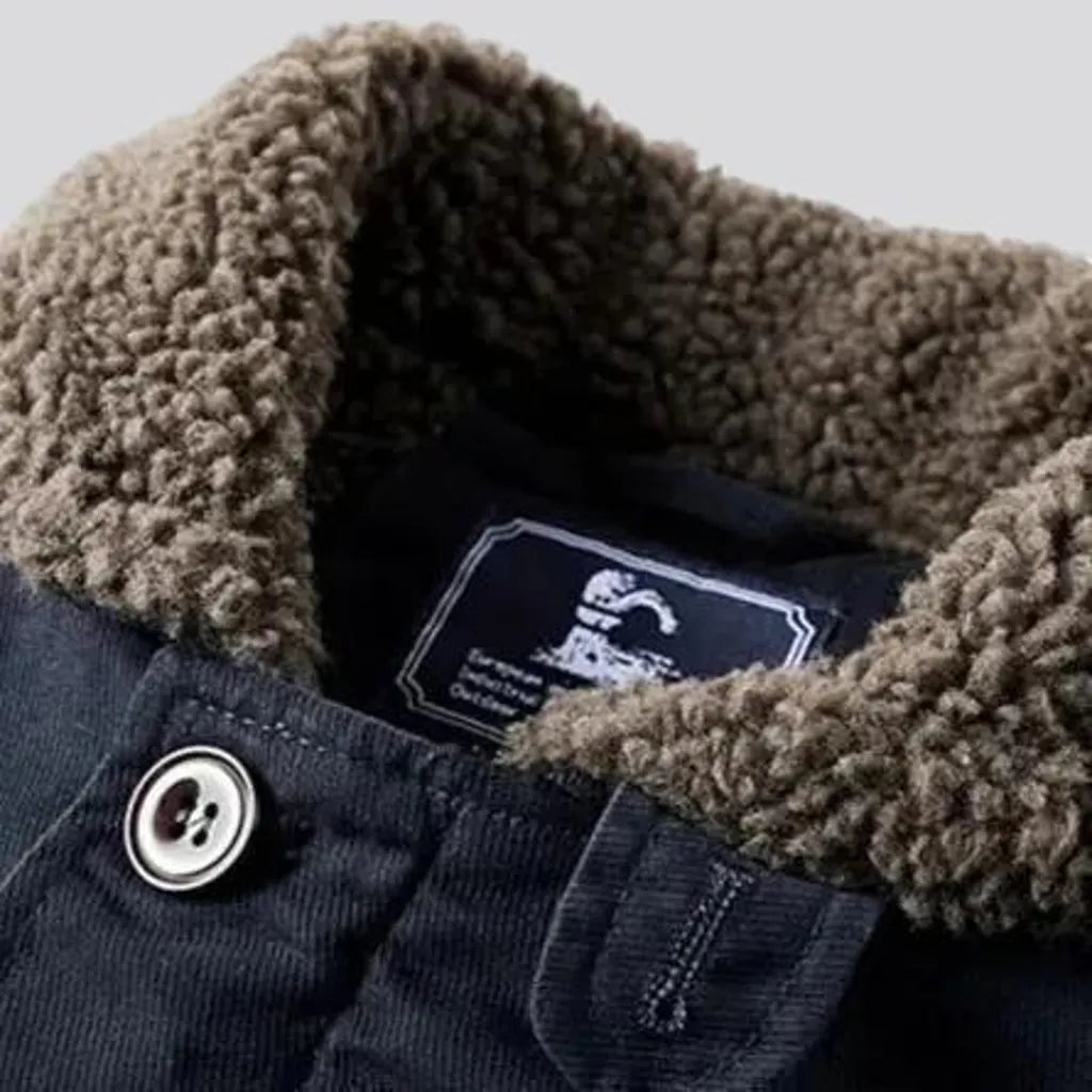 Fashionable men's sherpa coat