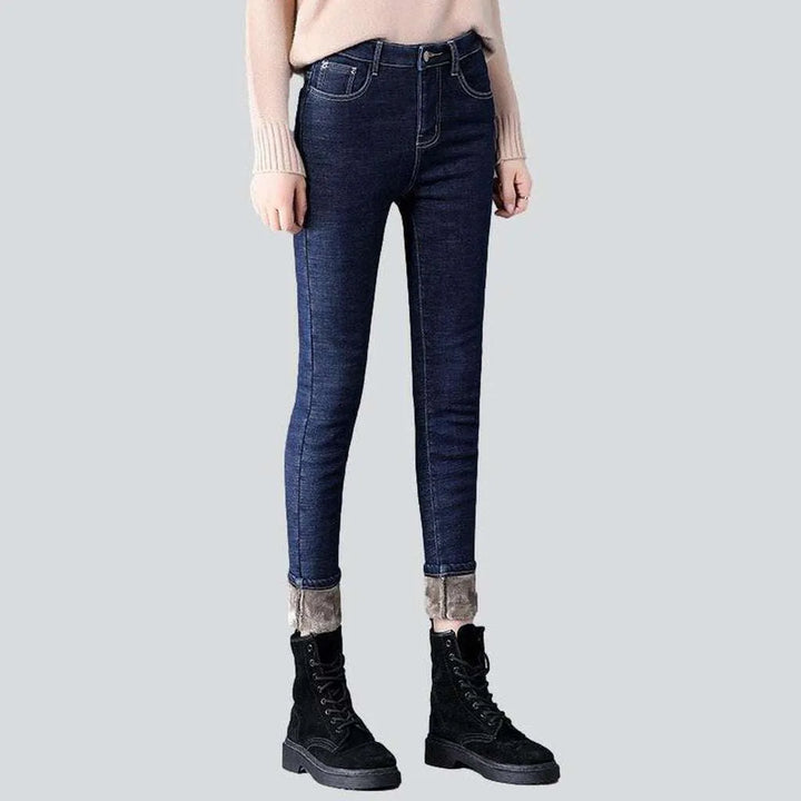 Skinny winter jeans for women