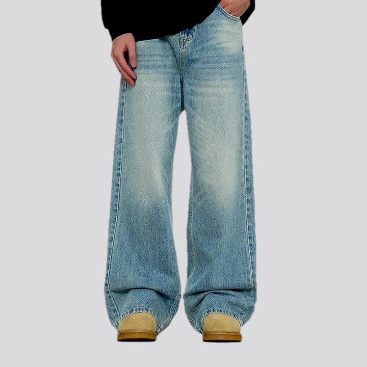 90s Style Faded Wash Baggy Men's Jeans | Jeans4you.shop