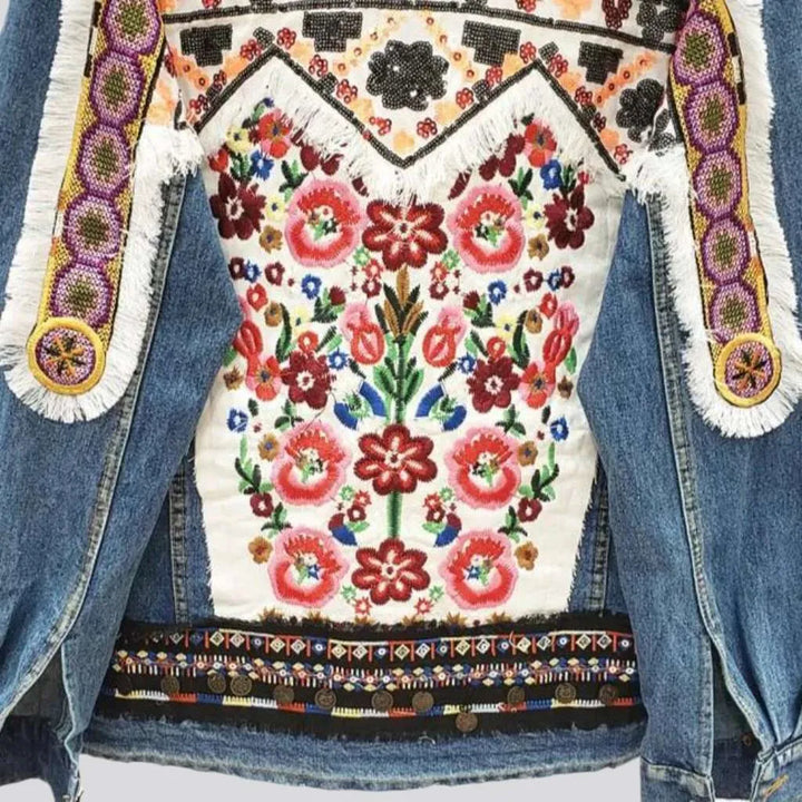 Gypsy lady patchwork denim jacket