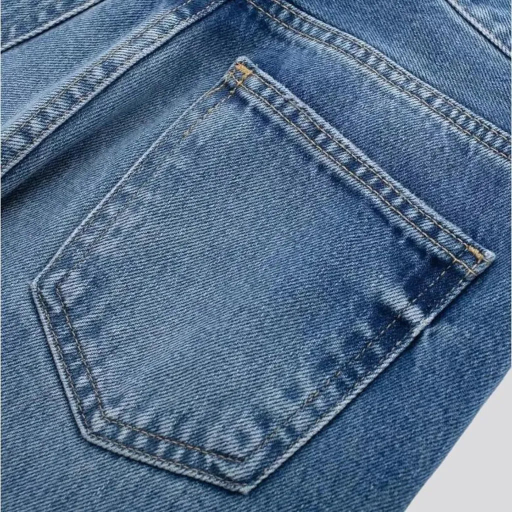 Street women's raw-hem jeans