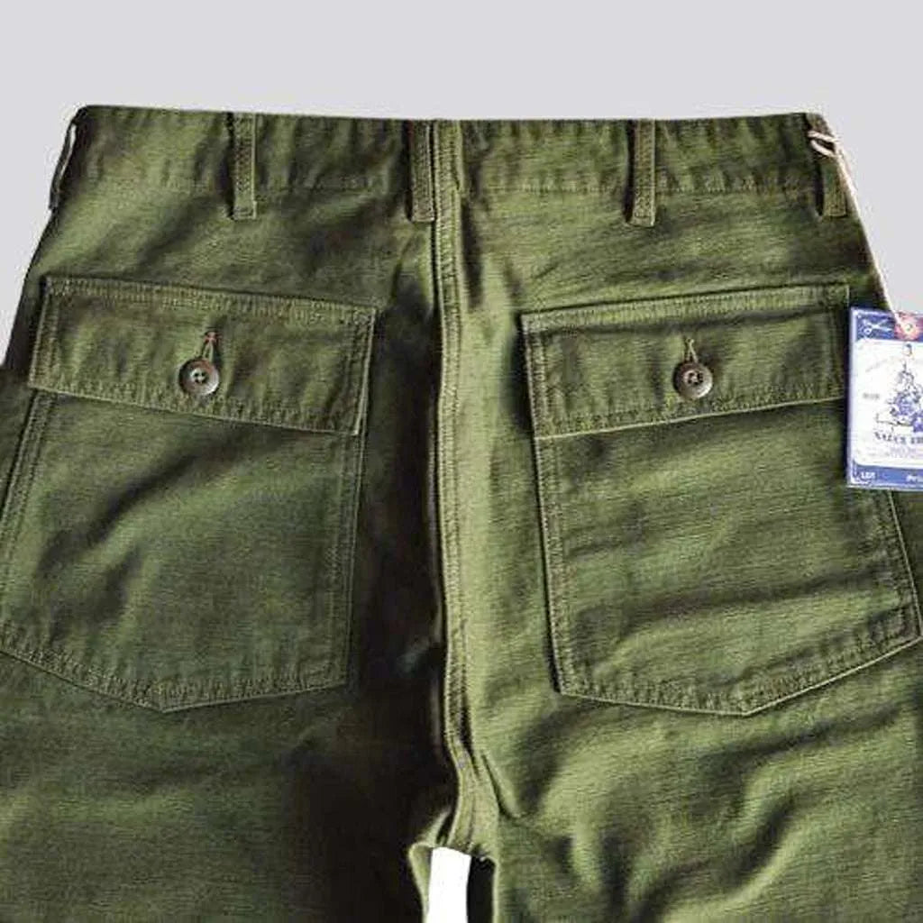 Street military men's jeans pants