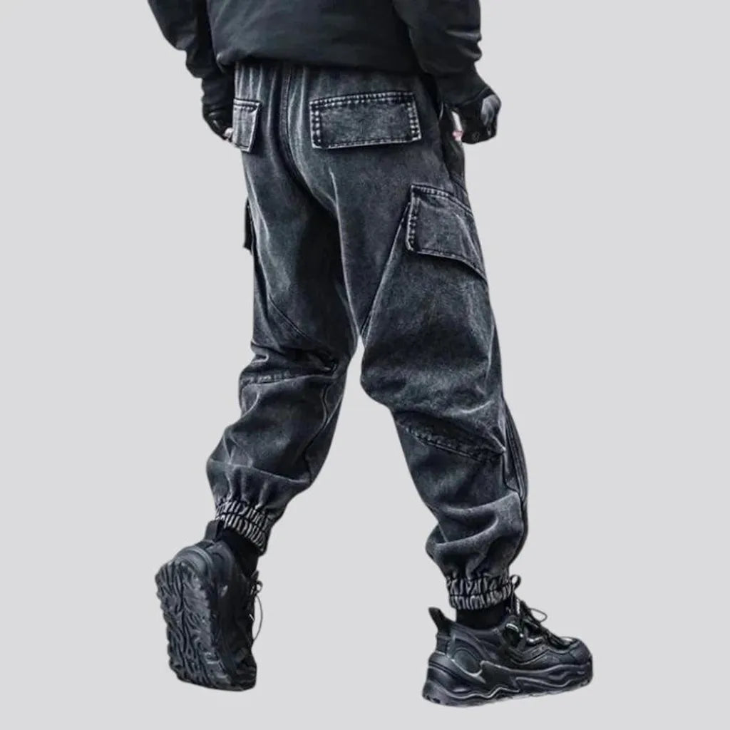 Baggy fit retro cargo jeans joggers for men