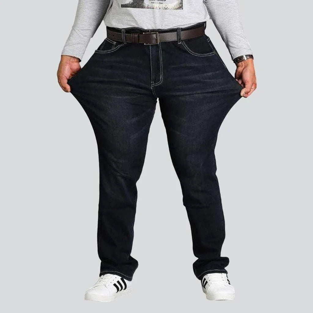 Plus size regular men's jeans