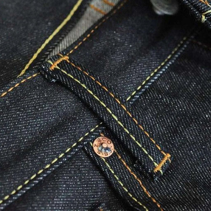 High-quality dark men's jeans