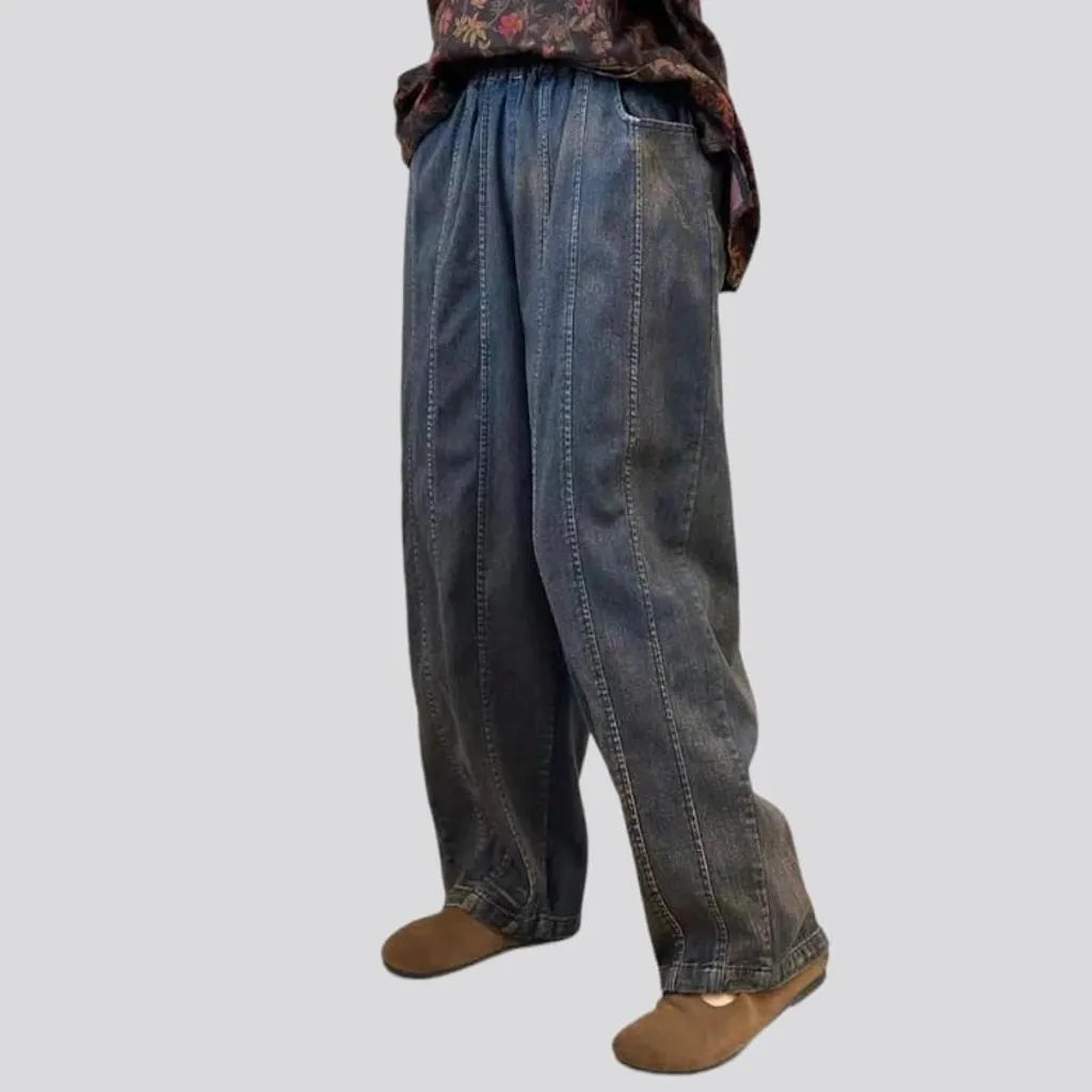 High-waist vintage jeans pants