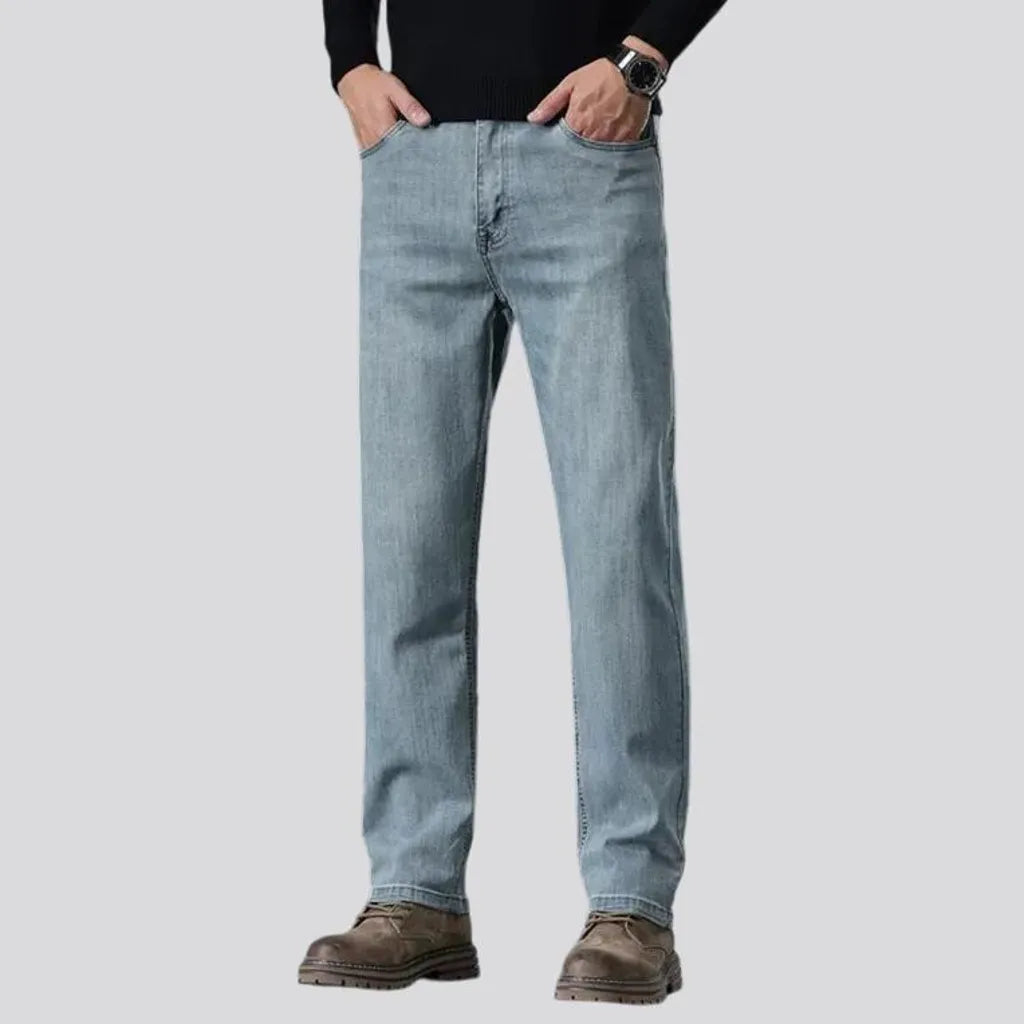 Narrowing vintage stretchable men's jeans