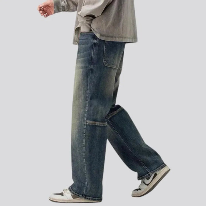 Retro baggy style men's jeans