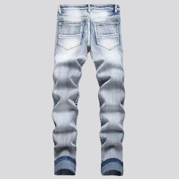 Skinny fit stylish ethnic men's jeans