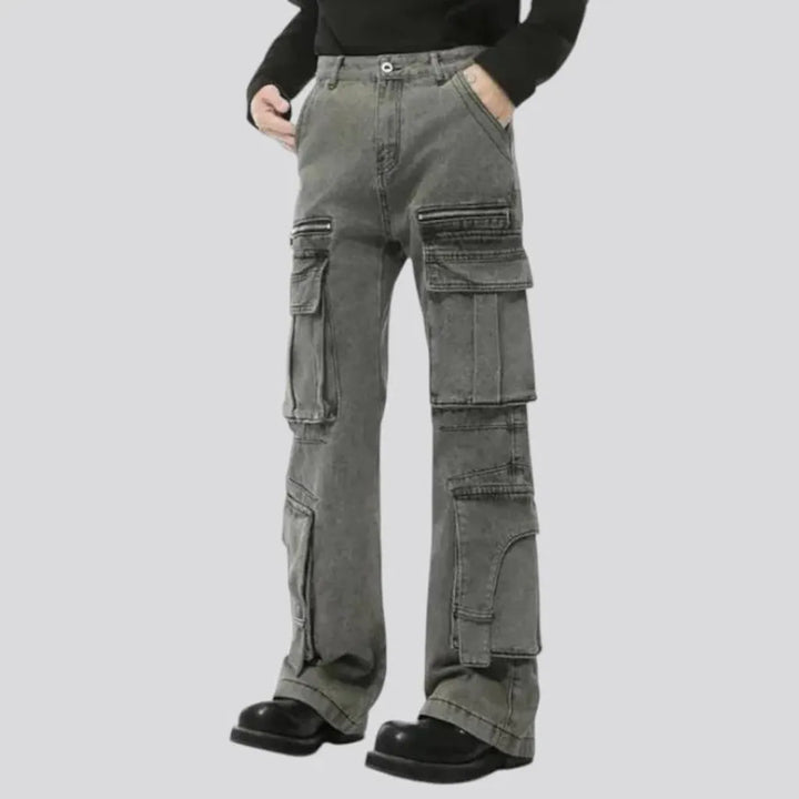 Fashionable faded men's jeans