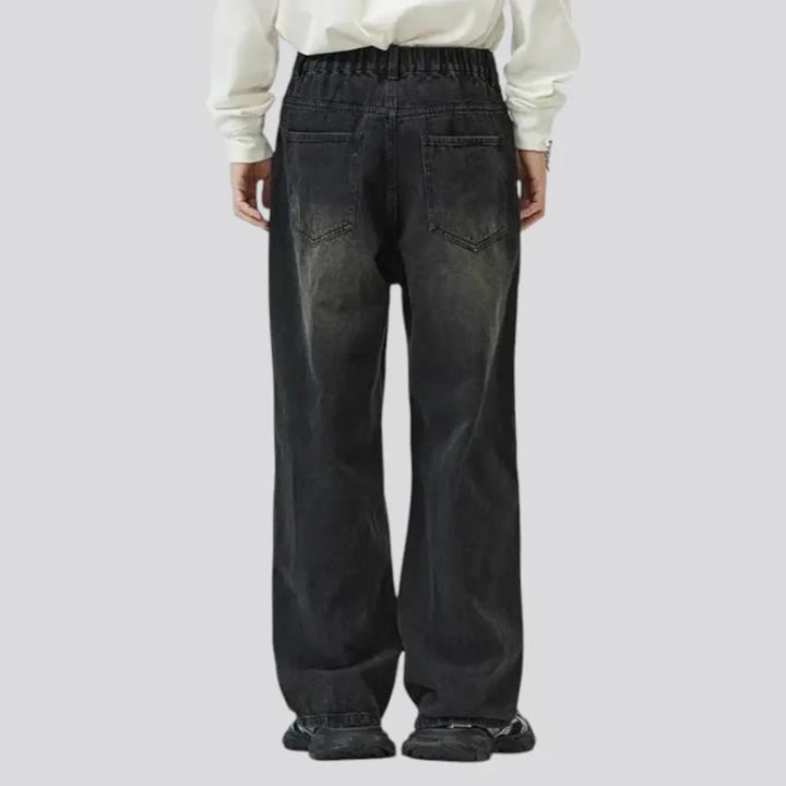 Stonewashed light vintage men's jeans