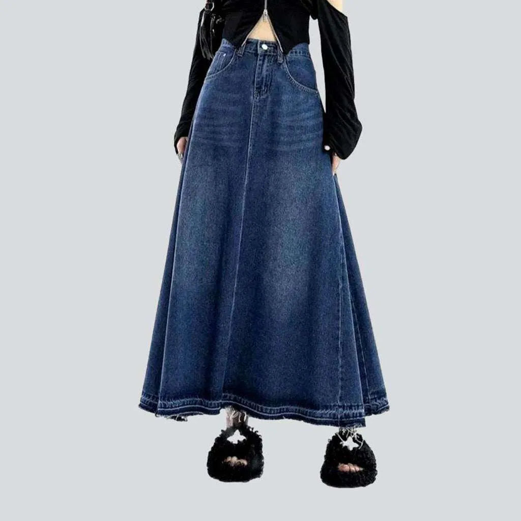 A-line flared denim skirt | Jeans4you.shop