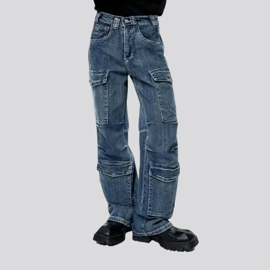 Average-tint men's high-waist jeans | Jeans4you.shop