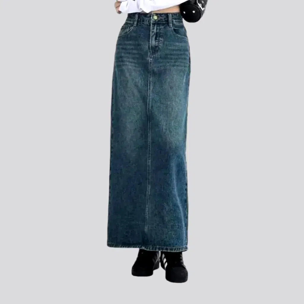 Back-slit women's denim skirt | Jeans4you.shop
