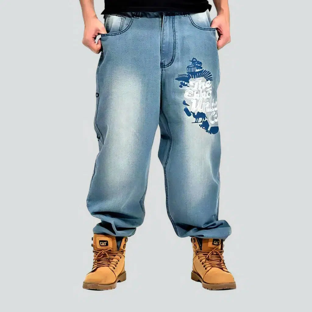 Baggy light-wash jeans
 for men | Jeans4you.shop
