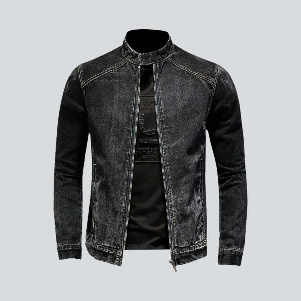 Biker black jeans jacket
 for men | Jeans4you.shop