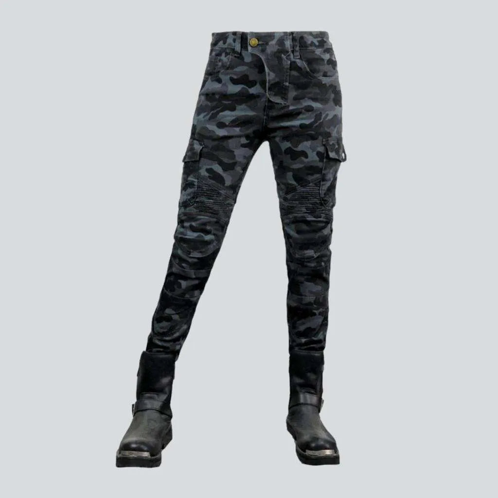 Biker knee-pads jeans for ladies | Jeans4you.shop