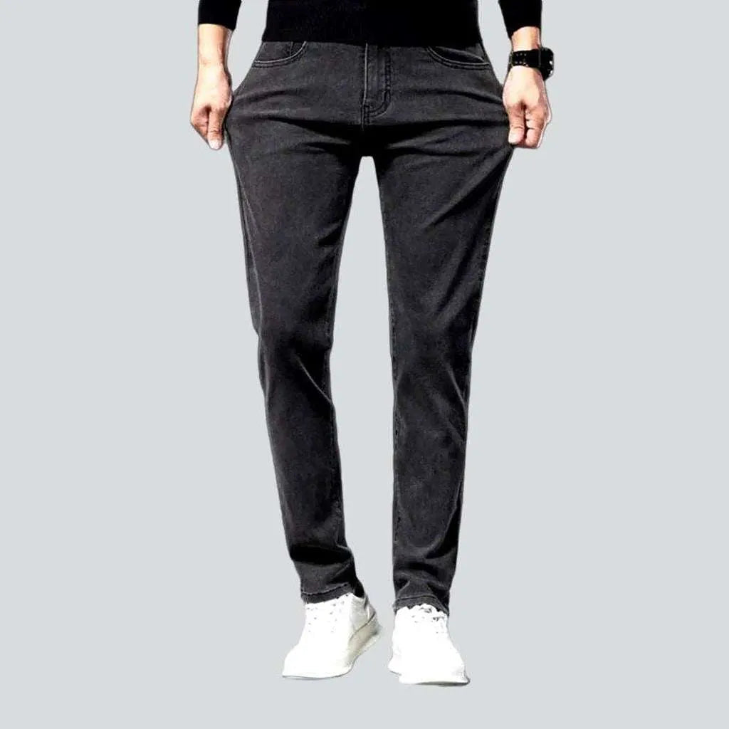 Black grey slim men's jeans | Jeans4you.shop