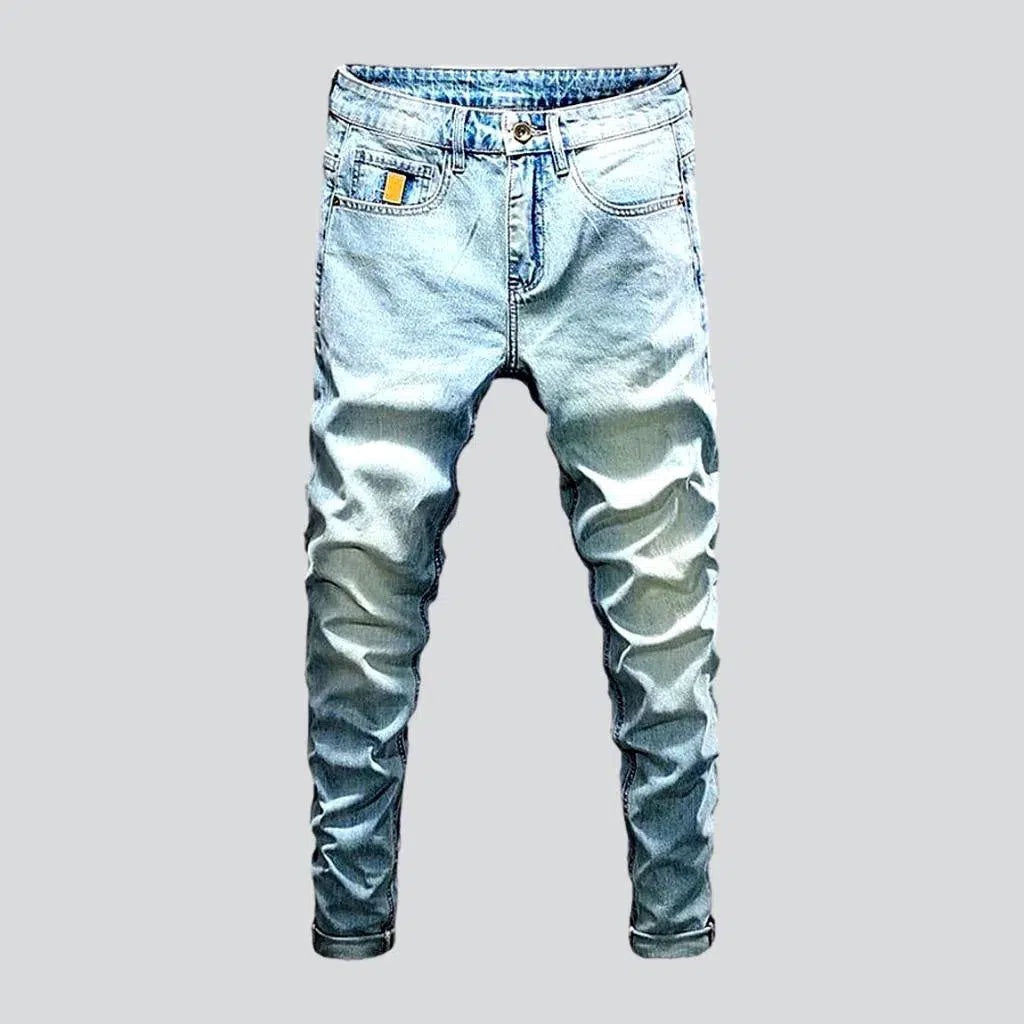 Bleached men's mid-waist jeans | Jeans4you.shop