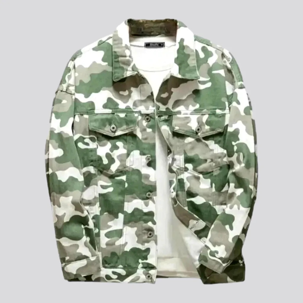 Camouflage men's jean jacket | Jeans4you.shop