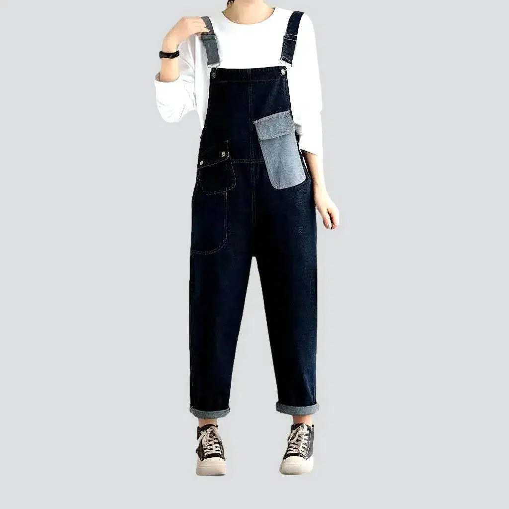 Cargo sanded women's jean jumpsuit | Jeans4you.shop