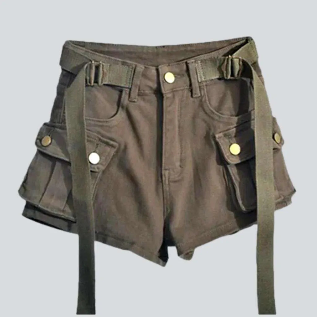 Cargo wide-leg women's denim shorts | Jeans4you.shop